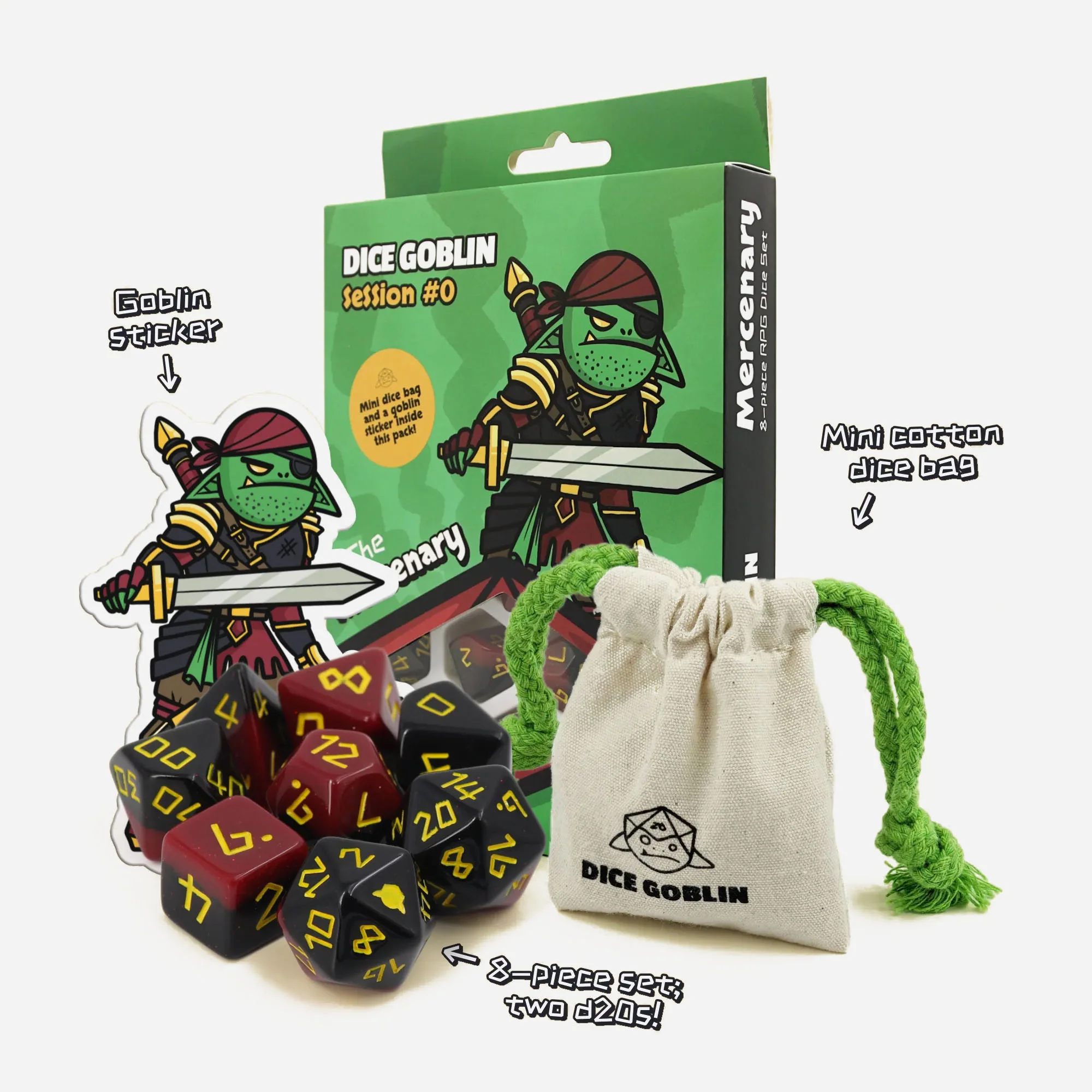 Dice Goblin Dice set - Session #0 - The Mercenary - Image 3